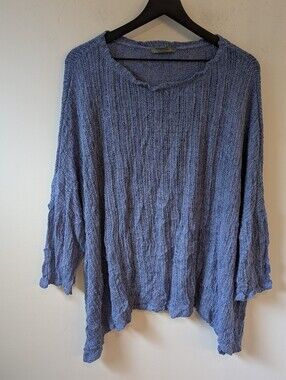 Chalet Et Ceci Women's Artsy Lagenlook Oversized Knit Tunic Top 2X